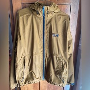 Men’s Mountain Hardwear brown wind proof water resistant coat size XL
